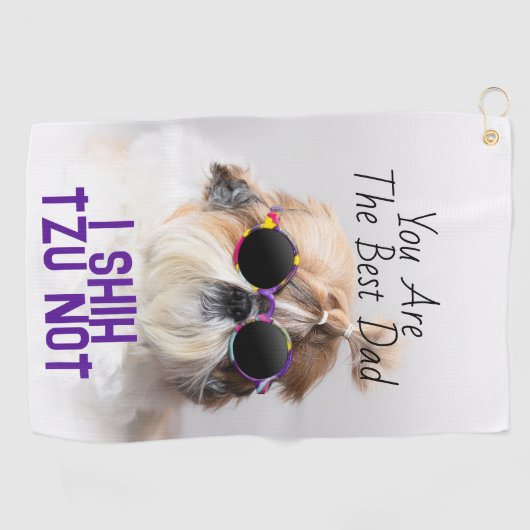 De Beste vader Shih Tzu Niet schattige grappige ho Golfhanddoek (Horizontaal)