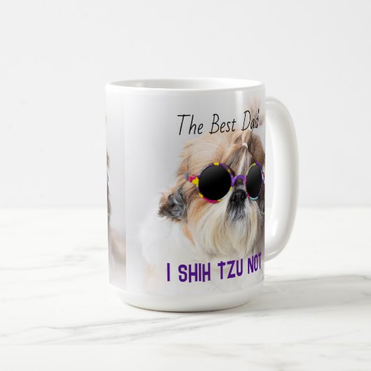 De Beste vader Shih Tzu Niet schattige grappige ho Koffiemok (Voorkant rechts)