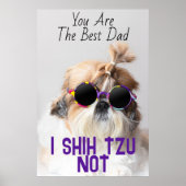 De Beste vader Shih Tzu Niet schattige grappige ho Poster (Voorkant)