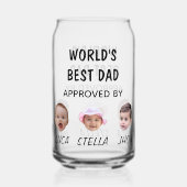 De beste vader ter wereld | Aangepaste Baby Face Blikvorm Glas (Achterkant)