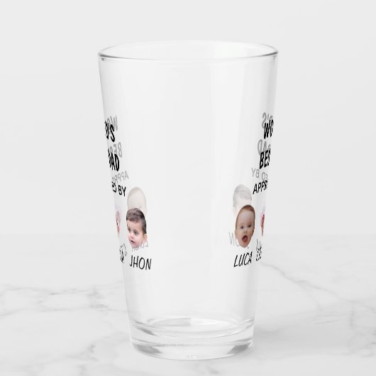 De beste vader ter wereld | Aangepaste Baby Face Glas (Links)