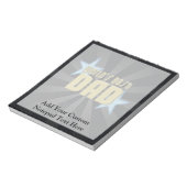 De beste vader ter wereld, blauwe sterren notitieblok (Linkerzijde)