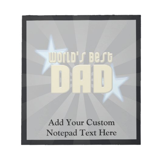De beste vader ter wereld, blauwe sterren notitieblok (Voorkant)
