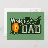 De beste vader ter wereld; boogschieten briefkaart (Voorkant / Achterkant)