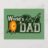 De beste vader ter wereld; boogschieten briefkaart (Voorkant)