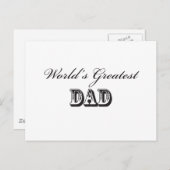 De beste vader ter wereld briefkaart (Voorkant / Achterkant)