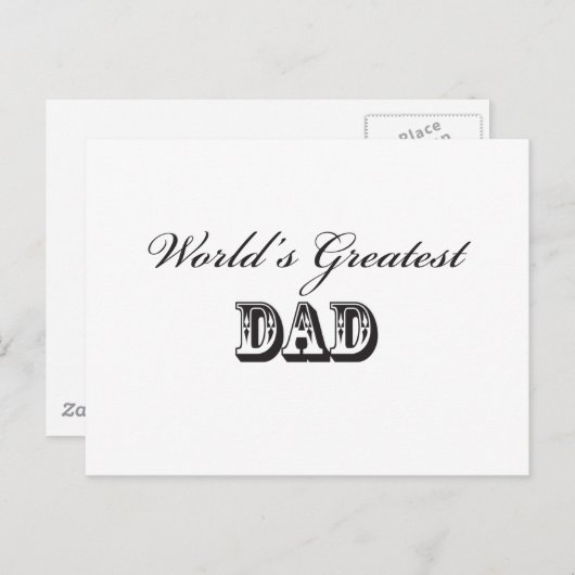 De beste vader ter wereld briefkaart (Voorkant / Achterkant)