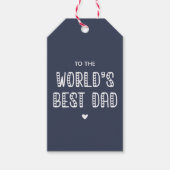 De beste vader ter wereld. Cute Typography Vaderda Cadeaulabel (Voorkant)