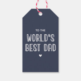 De beste vader ter wereld. Cute Typography Vaderda Cadeaulabel