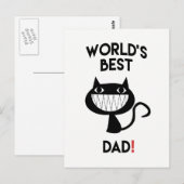 De beste vader ter wereld. Funny cartoon Briefkaar Briefkaart (Voorkant / Achterkant)