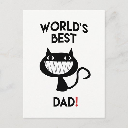 De beste vader ter wereld. Funny cartoon Briefkaar Briefkaart (Voorkant)