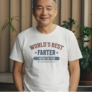 De beste vader ter wereld grappig gepersonaliseerd t-shirt