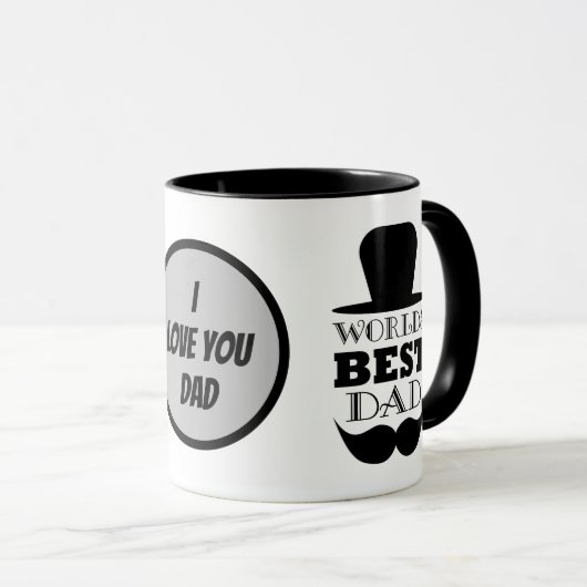 De beste vader ter wereld houdt van je mok (Voorkant rechts)
