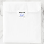 De beste vader ter wereld in wet 2 hart sticker (Tas)