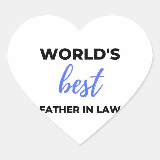 De beste vader ter wereld in wet 2 hart sticker (Voorkant)