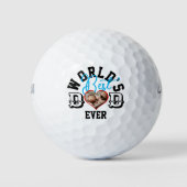 De beste vader ter wereld ooit met foto-hartvorm golfballen (Voorkant)