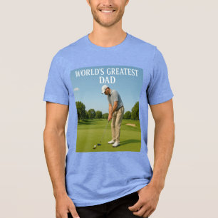 De beste vader ter wereld - Putting Pro Tri-Blend Shirt