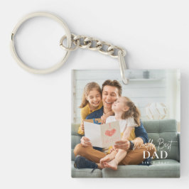 De beste vader ter wereld sinds 20XX moderne foto Sleutelhanger