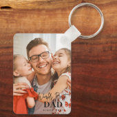 De beste vader ter wereld sinds 20XX moderne foto Sleutelhanger (Achterkant)