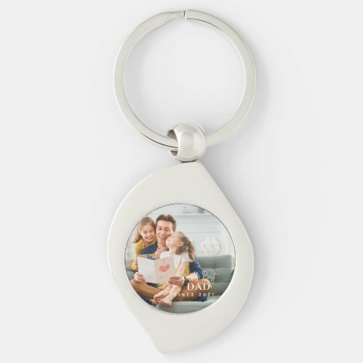 De beste vader ter wereld sinds 20XX moderne foto Sleutelhanger (Voorkant)