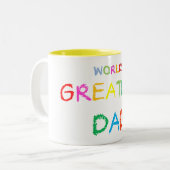 De beste vader ter wereld tweekleurige koffiemok (Voorkant links)