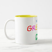 De beste vader ter wereld tweekleurige koffiemok (Links)