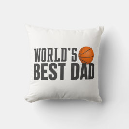 De beste vader Typografie Basketball Pillow Kussen