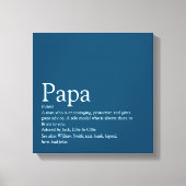 De beste vader vader van de wereld Papa Definition Canvas Afdruk (Voorkant)