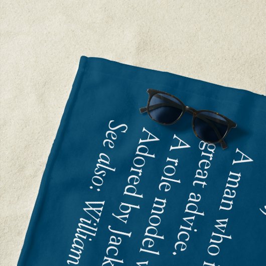 De beste vader vader van de wereld, vader, vader,  strandlaken (In situ)