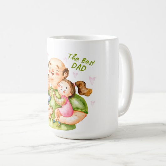 De beste vader Vaderdag Coffee Mok (Voorkant rechts)