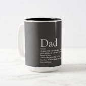 De beste vader-vaders definitie van de wereld tweekleurige koffiemok (Voorkant links)