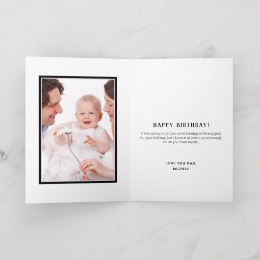 De beste vader van de grappige wereld, Rustic Birt Kaart (Binnen)