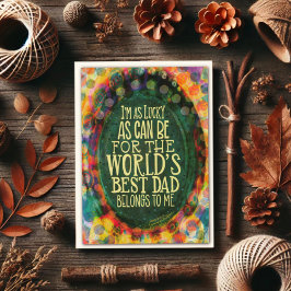 De beste vader van de wereld!" Groene inspiratie Kaart