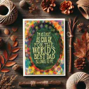 De beste vader van de wereld!" Groene inspiratie Kaart