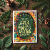De beste vader van de wereld!" Groene inspiratie Kaart