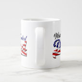 De beste vader van de wereld met Amerikaanse vlag Grote Koffiekop (Achterkant)