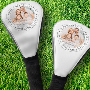 De beste vader van de wereld op een compacte, eenv golfheadcover