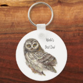De beste vader van de wereld, Owl, Vogel Sleutelhanger (Voorkant)