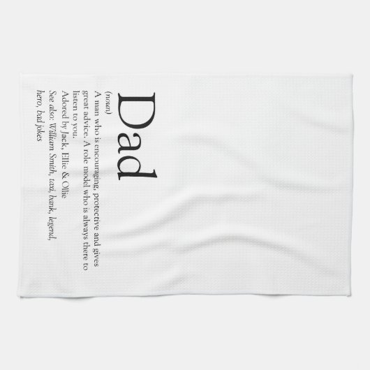 De beste vader van de wereld, papa, vaders definit theedoek (Horizontaal)