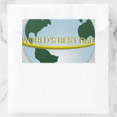 'De beste vader van de wereld' Rechthoekige Sticker (Tas)