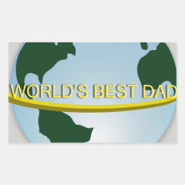 'De beste vader van de wereld' Rechthoekige Sticker