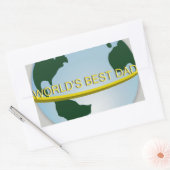 'De beste vader van de wereld' Rechthoekige Sticker (Envelop)