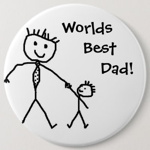 De beste vader van de wereld! ronde button 6,0 cm