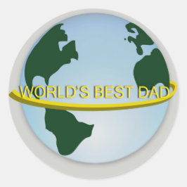 'De beste vader van de wereld' Ronde Sticker