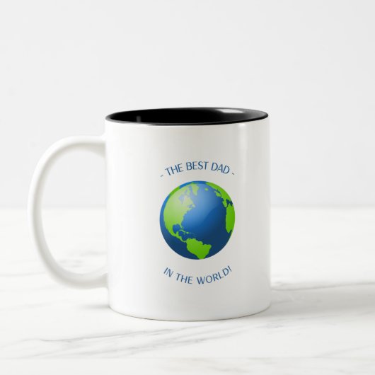 De Beste Vader van de Wereld Tweekleurige Koffiemok (Links)
