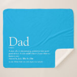 De beste vader van de wereld, vader en vader, Defi Sherpa Deken<br><div class="desc">Personaliseert for your special dad, daddy, papa or father to create a unigift for Father's day, birthdays, Christmas or any day you want to show how much he means to you. A perfect way to show him how amazing he is every day. You can even customise the background to their...</div>