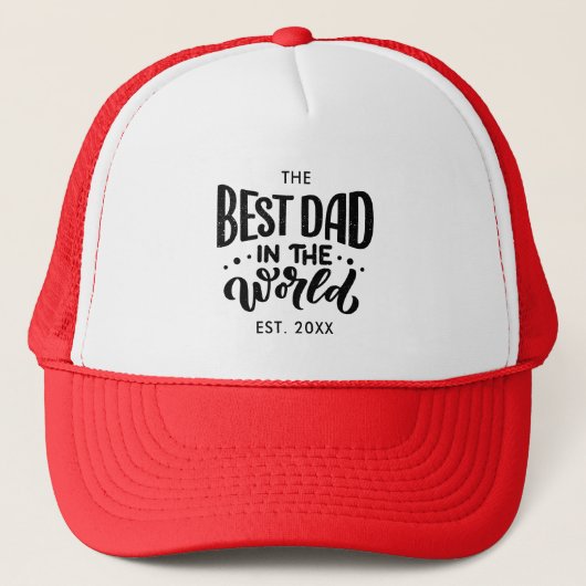 De beste vader van het jaar van de beste vaders da trucker pet (Voorkant)