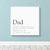 De beste vader van papa Papa-definitiefilm Canvas Afdruk (Insitu (Houten vloer))