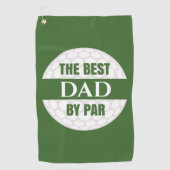De beste vader van Par Golfers Funny Pun Golfhanddoek (Voorkant)