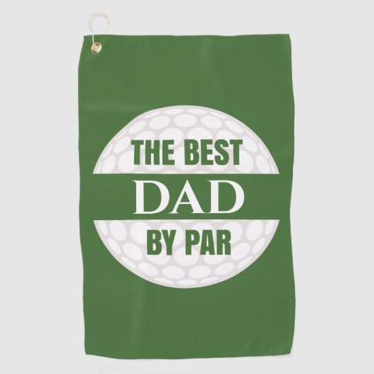 De beste vader van Par Golfers Funny Pun Golfhanddoek (Voorkant)